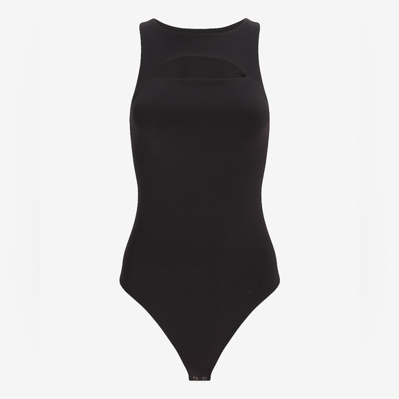 Body Contour Sleeveless High Neck Front Cutout Thong Bodysuit - Picture 7 of 12